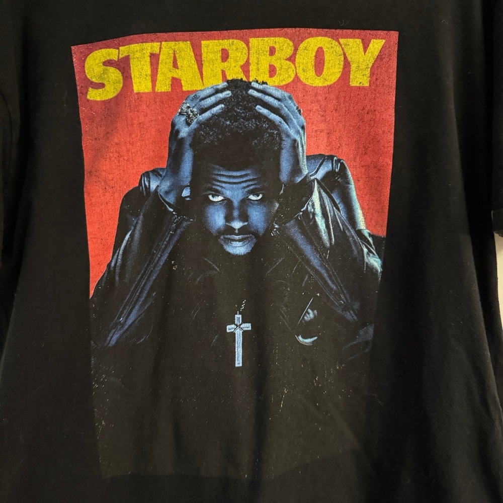 The Weekend "Starboy" Large Black Men's Graphic T-Shirt